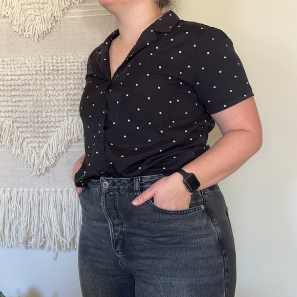 Polka Dot Button Down - Picture 2 of 7